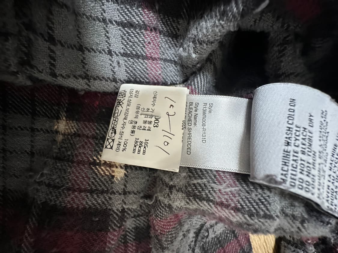 R13 체크셔츠 L 상품이미지8