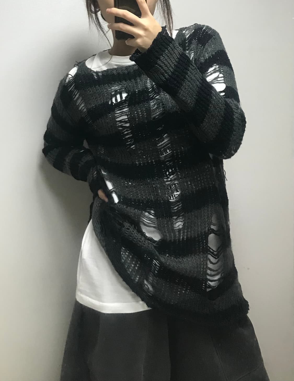 스프라이트 데미지 루즈 니트 상품이미지7