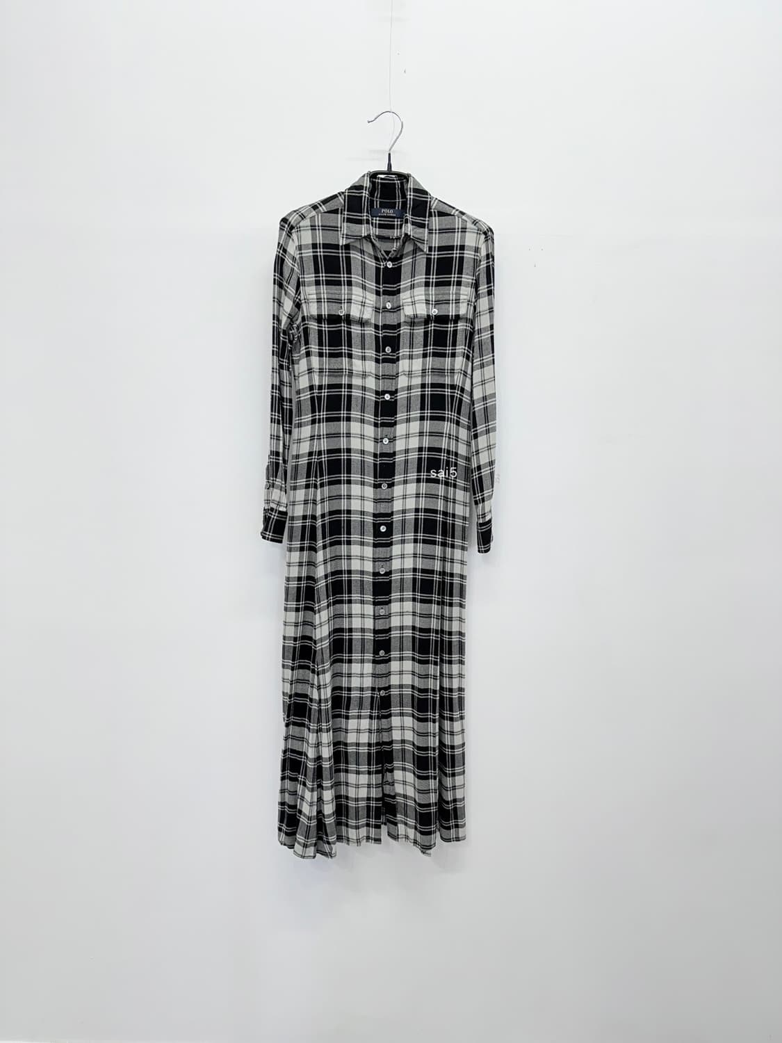 랄프로렌 체크 셔츠 롱원피스 상품이미지1