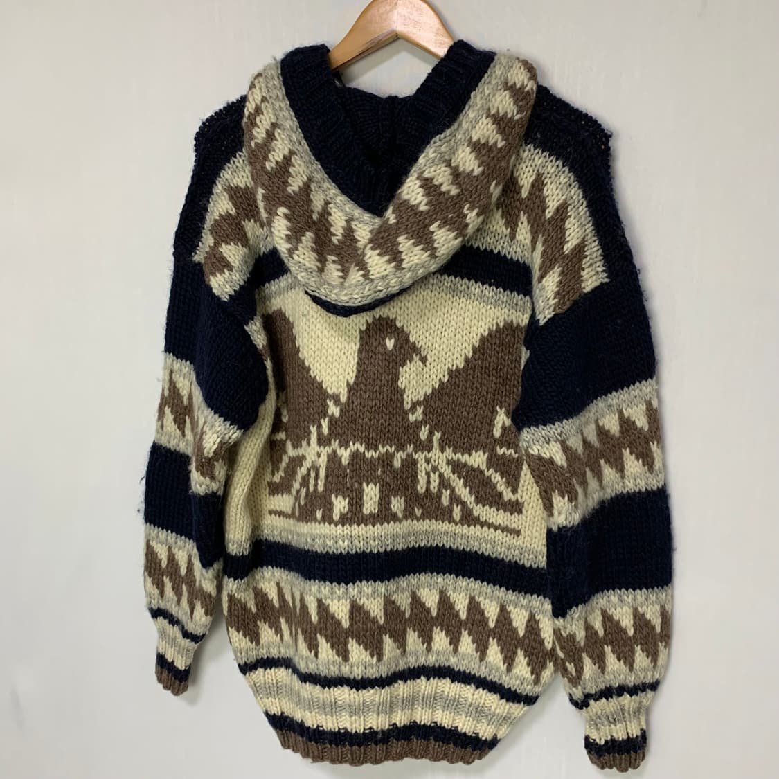 코위찬 코위챤 일본 빈티지 노르딕 패턴 니트 스웨터 집업 후드 가디건 상품이미지6