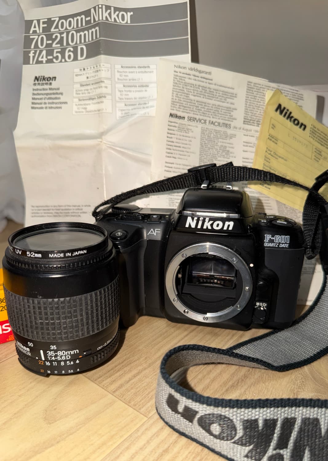Nikon F-601 Quartz date 쿼츠데이트필름카메라줌렌즈 상품이미지1