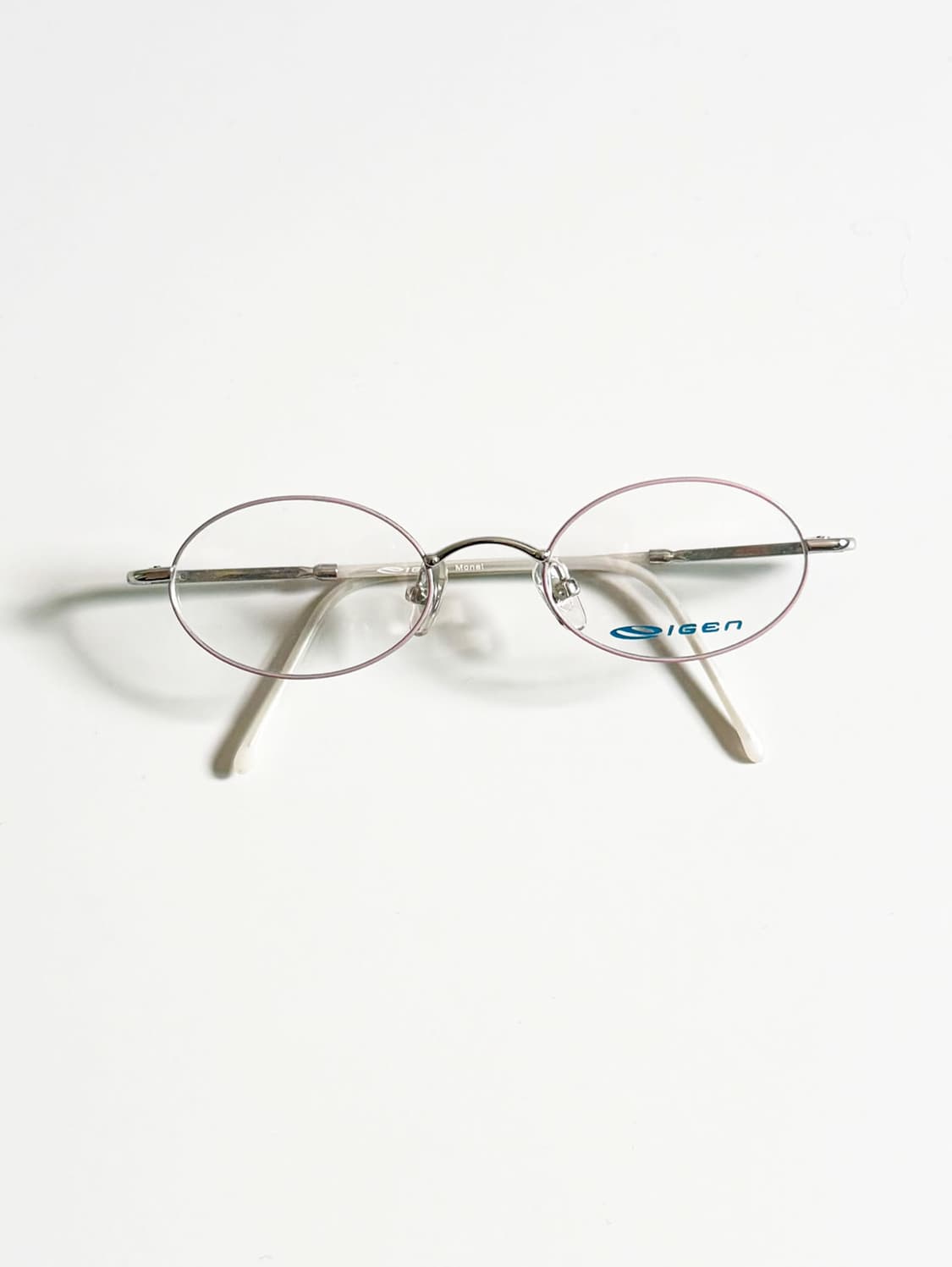 IGEN 실버&핑크 슬림 오벌 메탈 프레임 빈티지 안경 상품이미지2