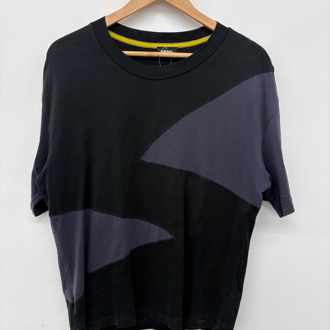 디젤 블랙/차콜 배색 반팔 티셔츠 남성L 상품이미지2