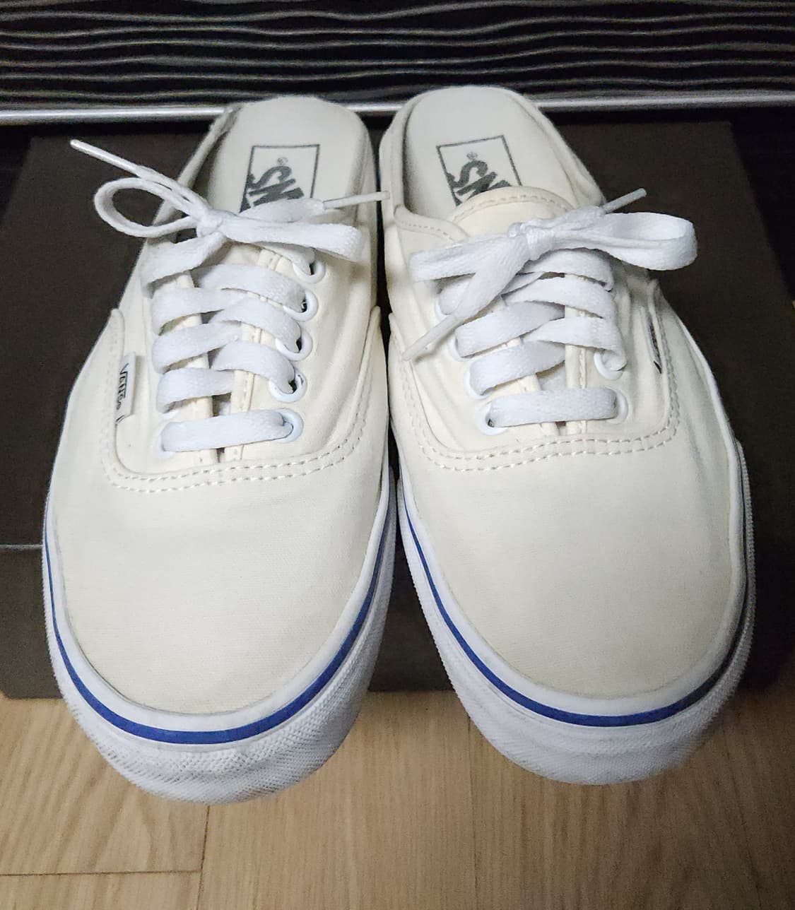 VANS 반스 슬립온 어센틱 뮬 아이보리 스니커즈, 운동화240~245 상품이미지2