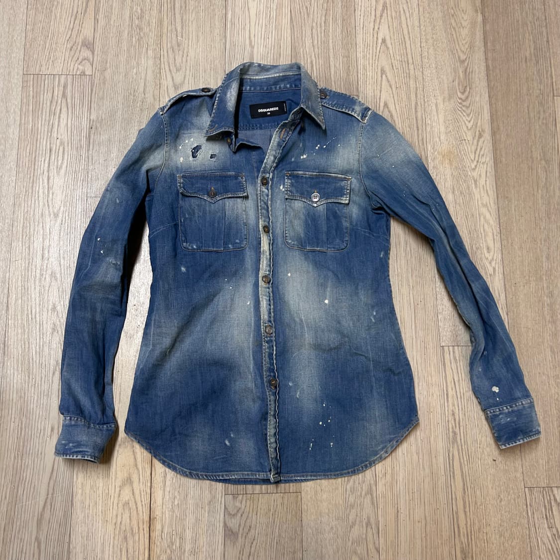 디스퀘어드 국문 정품 여자 청남방 셔츠 38 약 55 상품이미지1