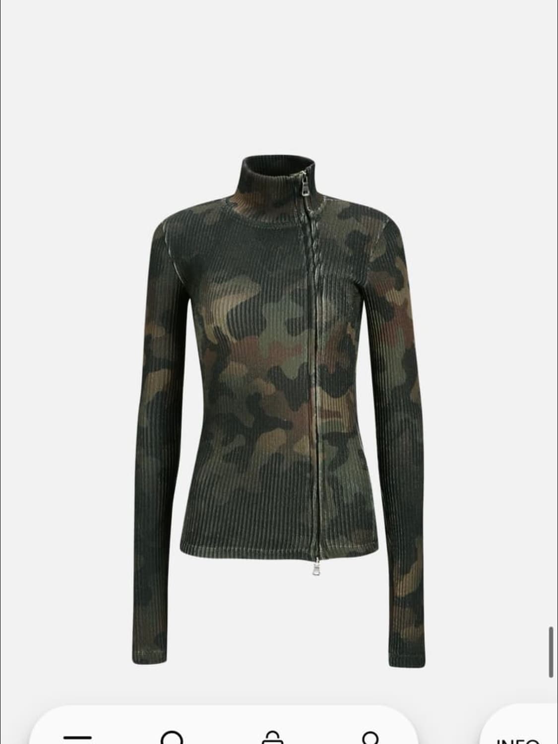 앤더슨벨 카모 니트집업 탑 상품이미지1