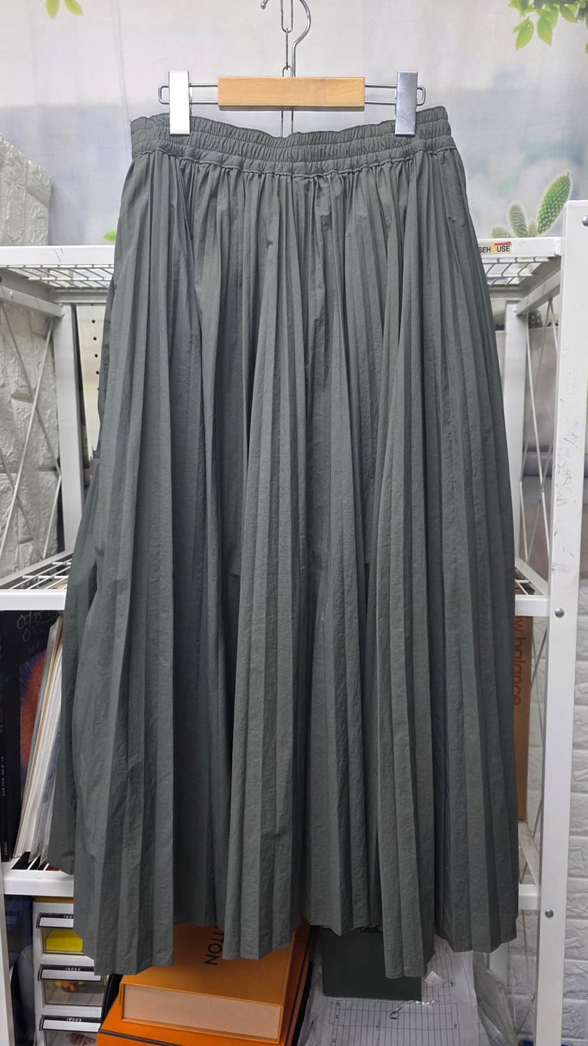 더캐시미어 밴딩 스커트 26~28 플리츠 주름 롱스커트 WM71 상품이미지3