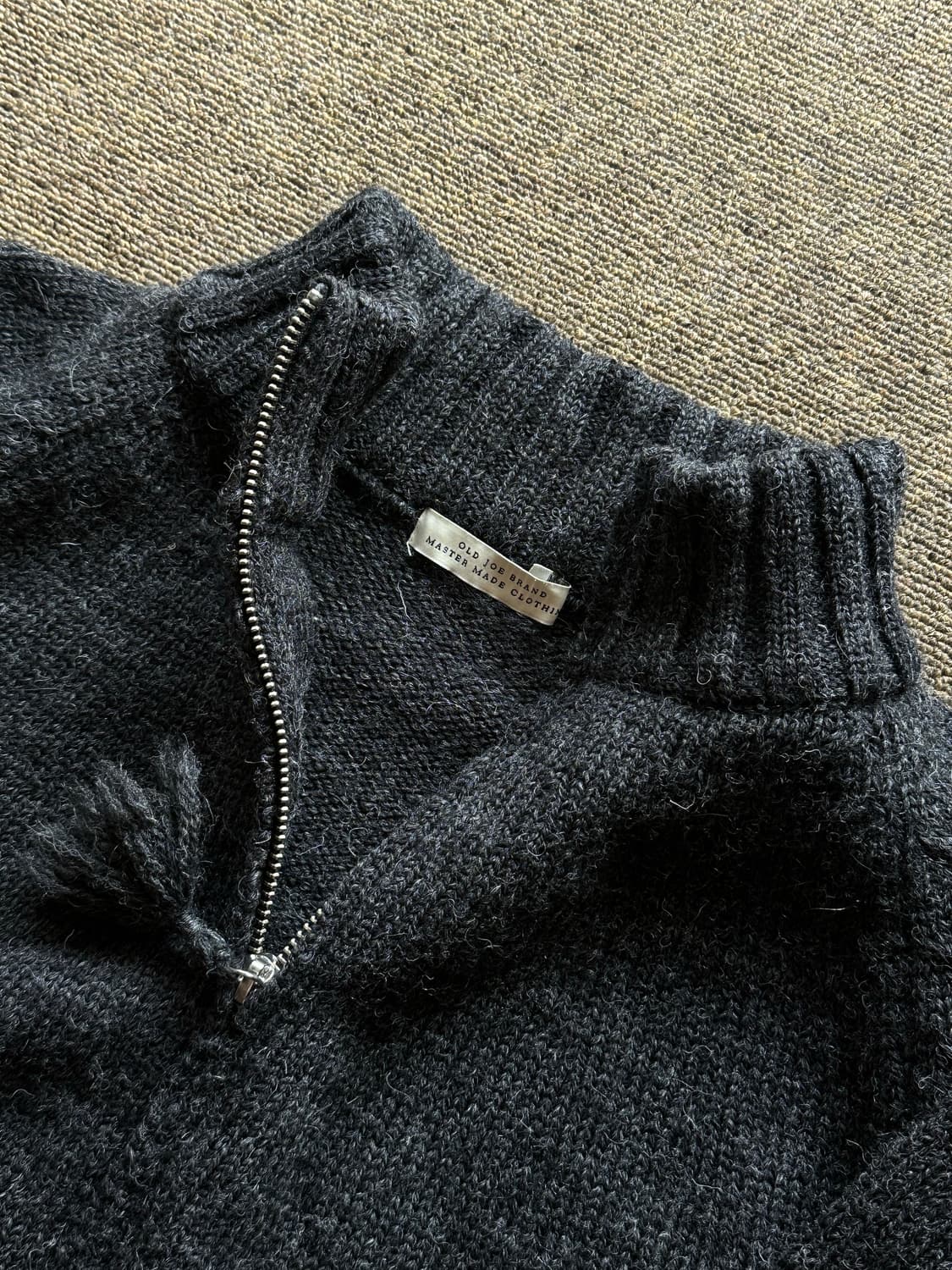 [38] old joe 올드조 트위디 얀 니트 집 스웨터 상품이미지5