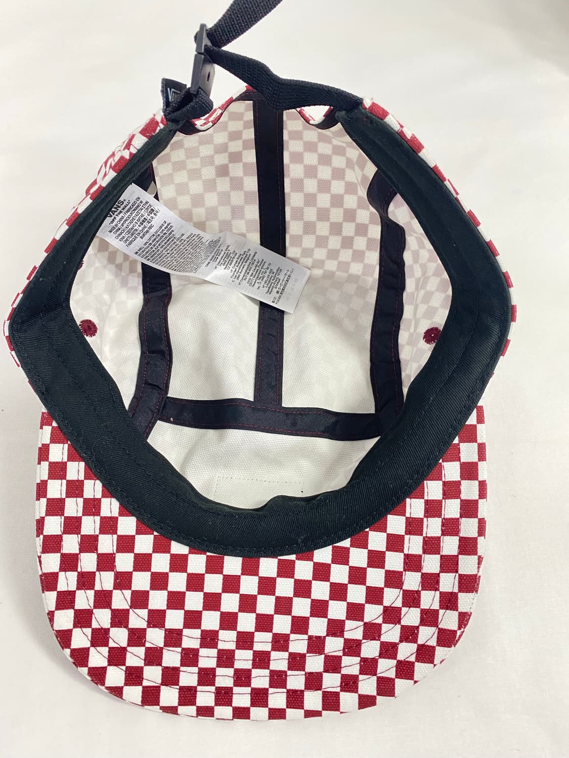 반스 데이비스 5 패널 레드 체커보드 캠프캡 상품이미지3