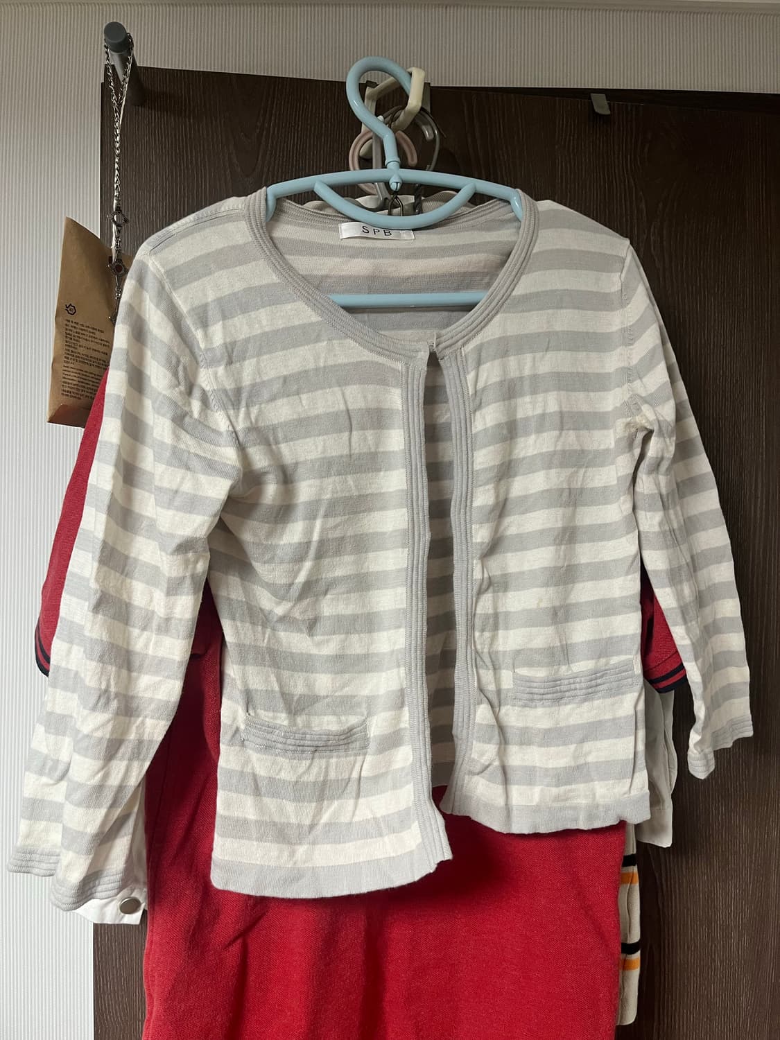 빈티지 7부 줄무늬 가디건 상품이미지2