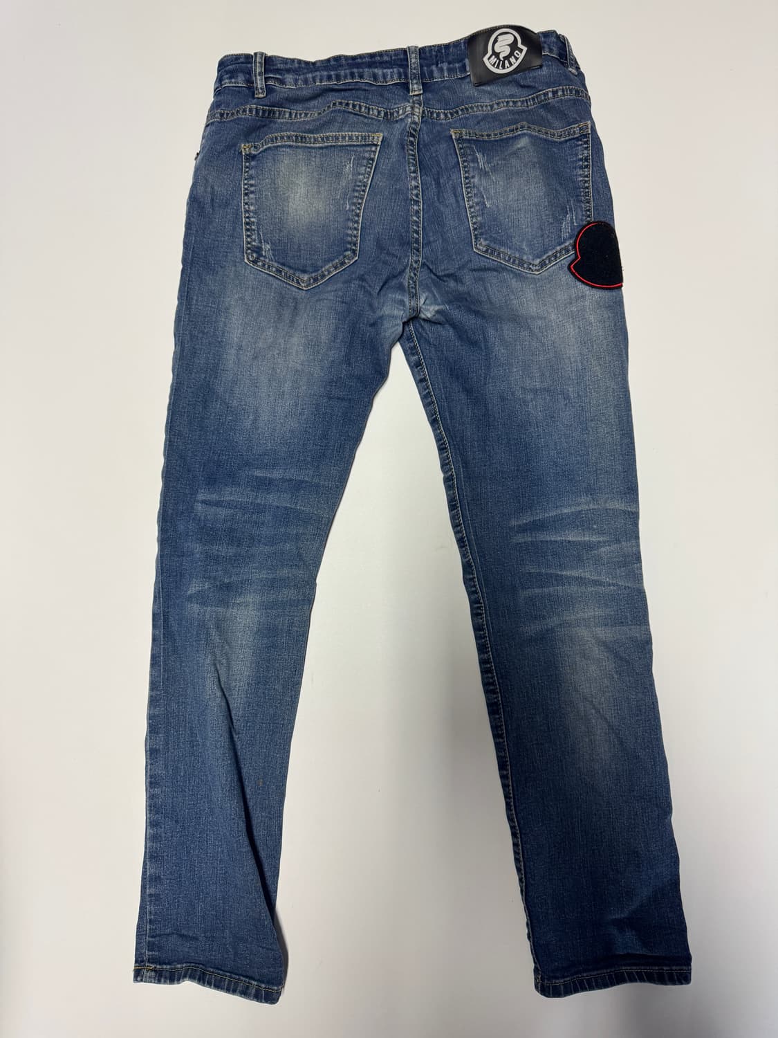 몽클레어 빈티지 커스텀 리메이크 워싱 데님팬츠 33인치 상품이미지2
