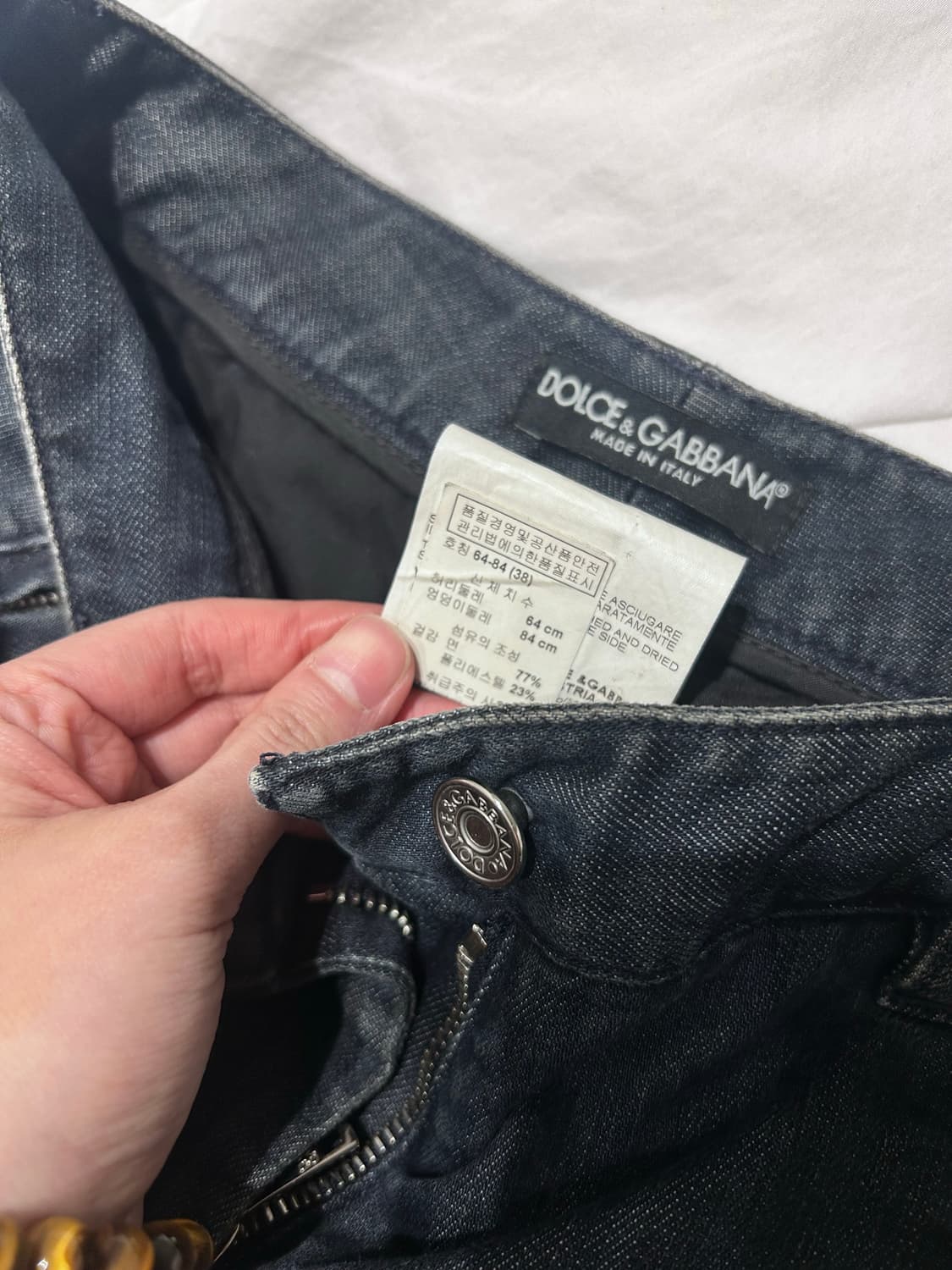 돌체앤가바나 포켓사이드 체인 디테일흑청 상품이미지6