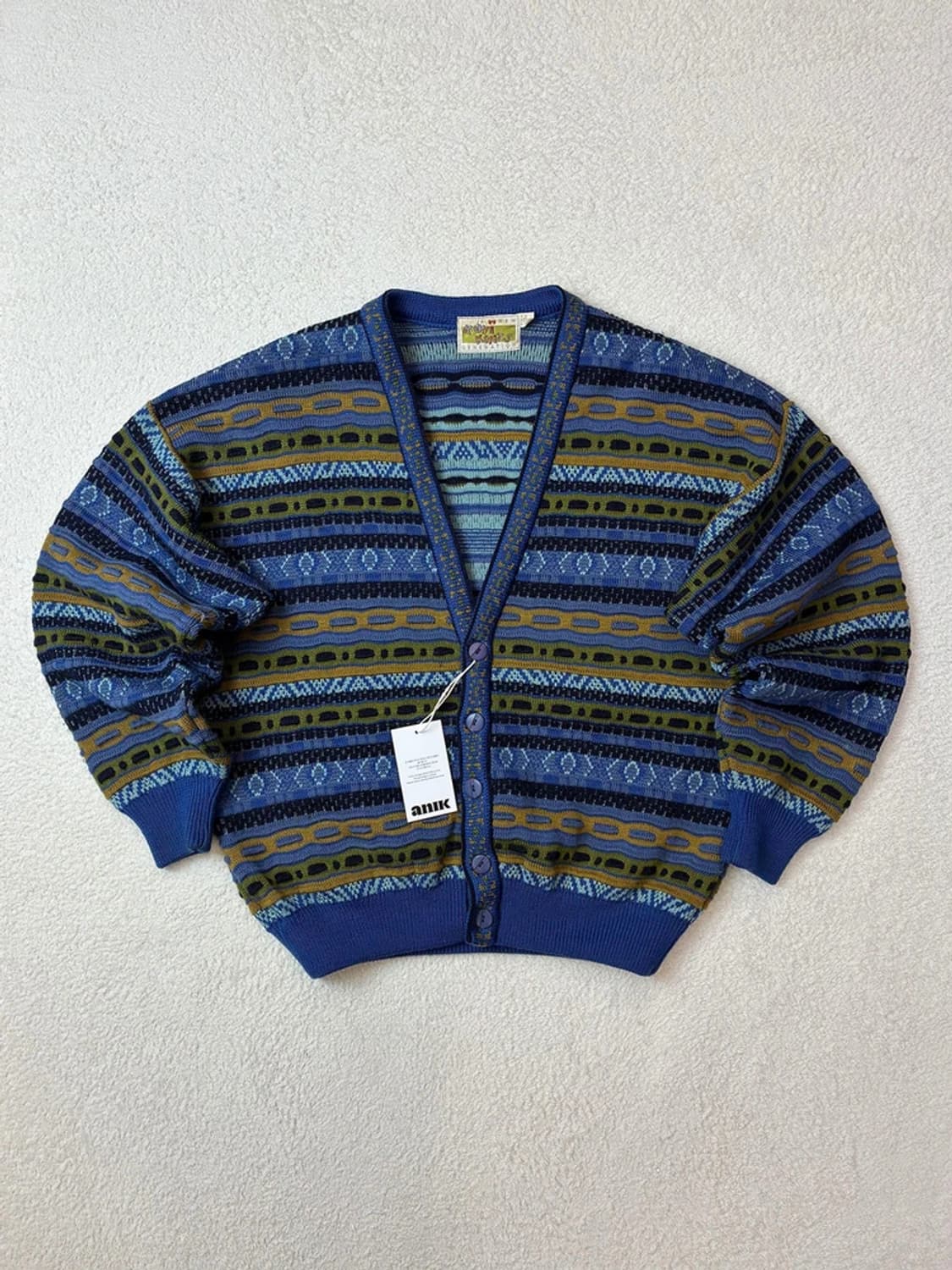 키위 Kiwi 뉴질랜드 3D 에스닉 케이블 울 니트 가디건 PN5930 상품이미지1