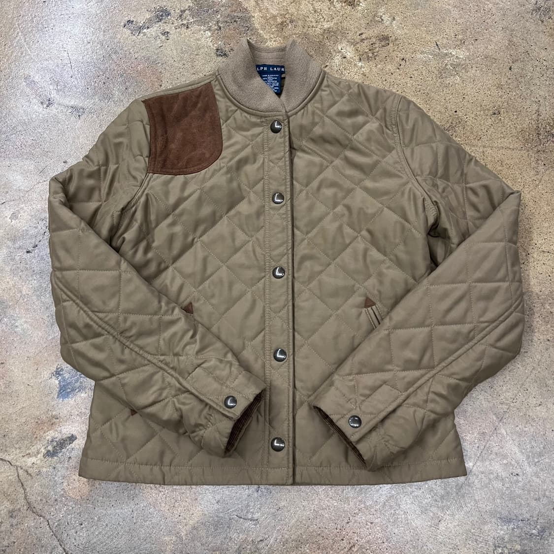 [정품/S] 폴로 랄프로렌 퀼팅 자켓 카키 b16 상품이미지2