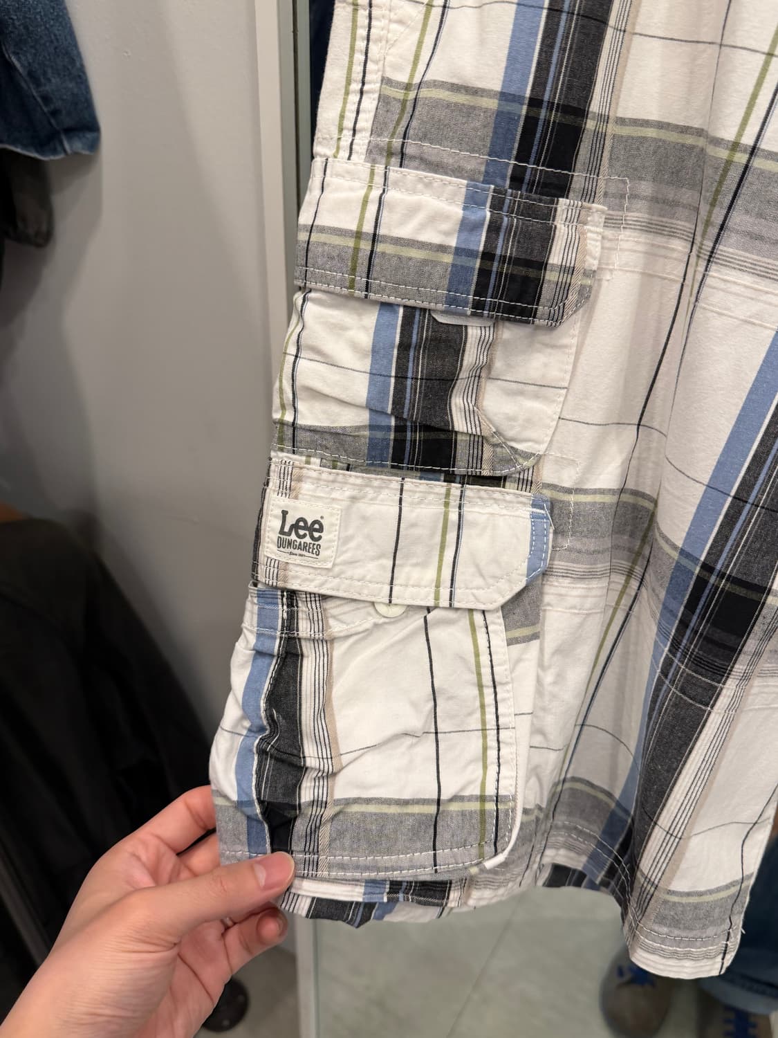 Lee 리 던가리 카고 체크 하프 팬츠 (38inch) 상품이미지7
