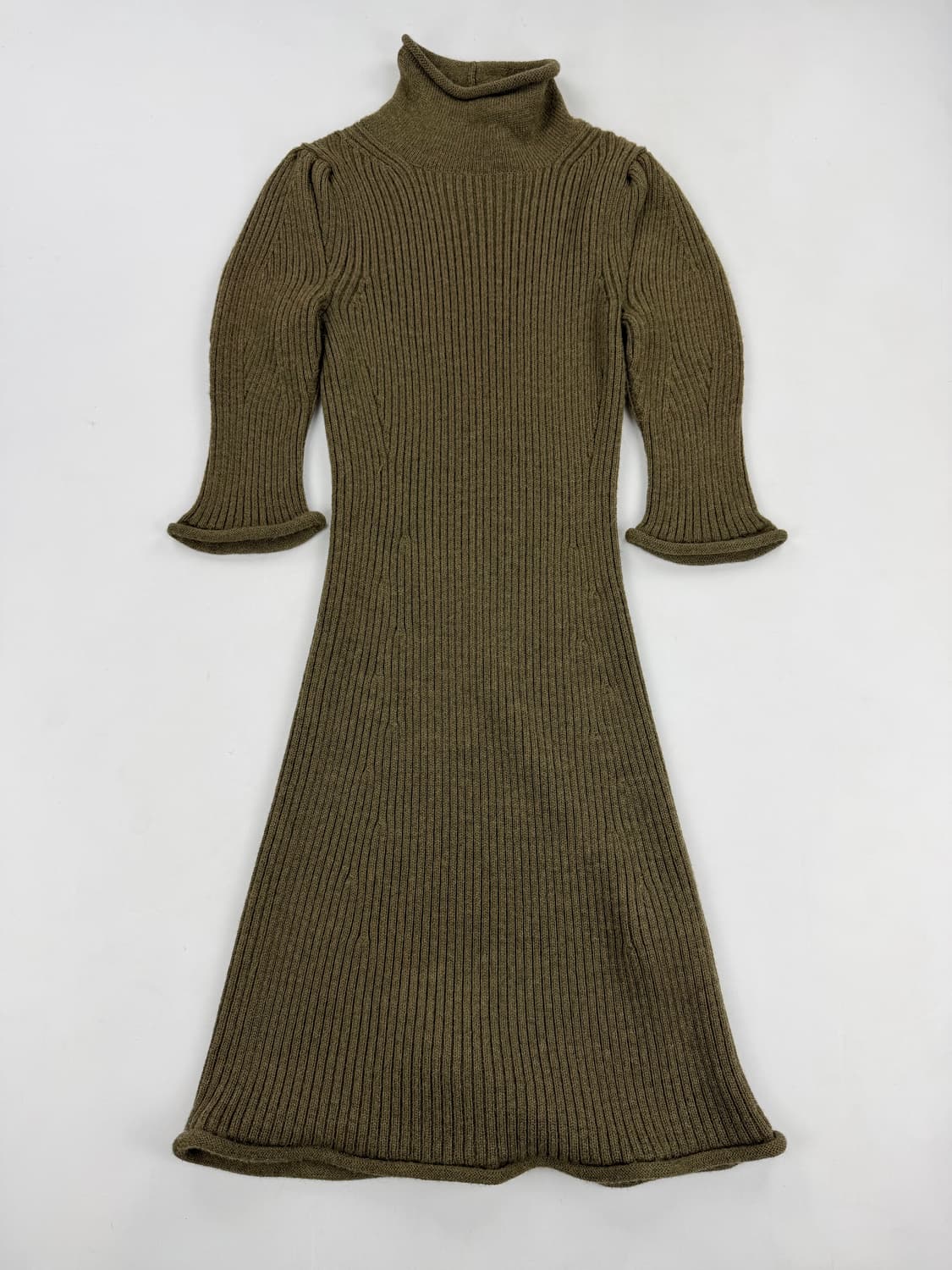 막스마라 스포츠막스 터틀넥 골지 니트 미디 원피스 상품이미지1