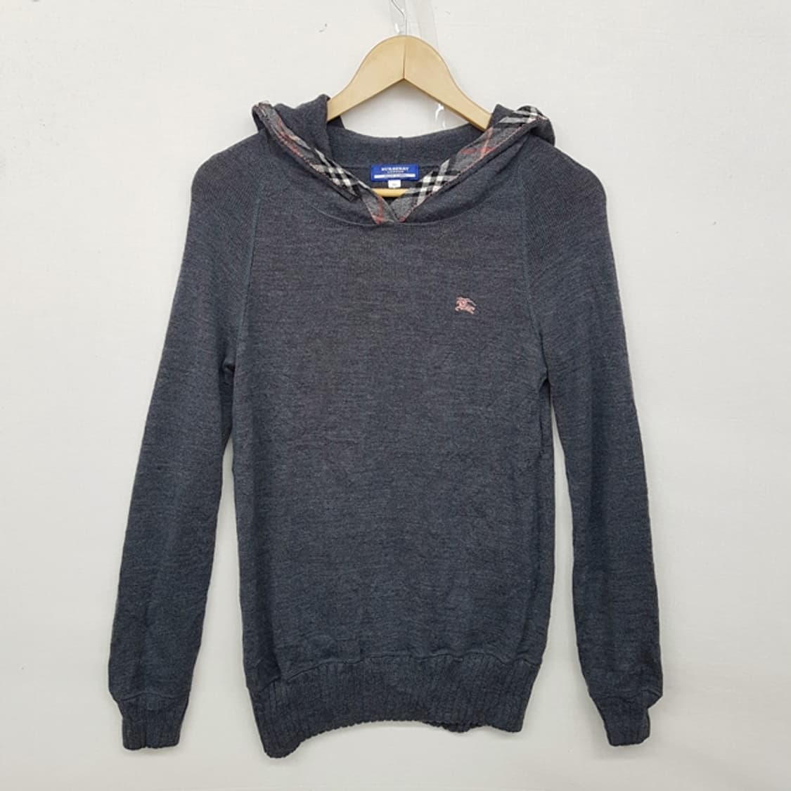 BURBERRY 버버리 블루라벨 후드 스웨터 차콜 상품이미지1