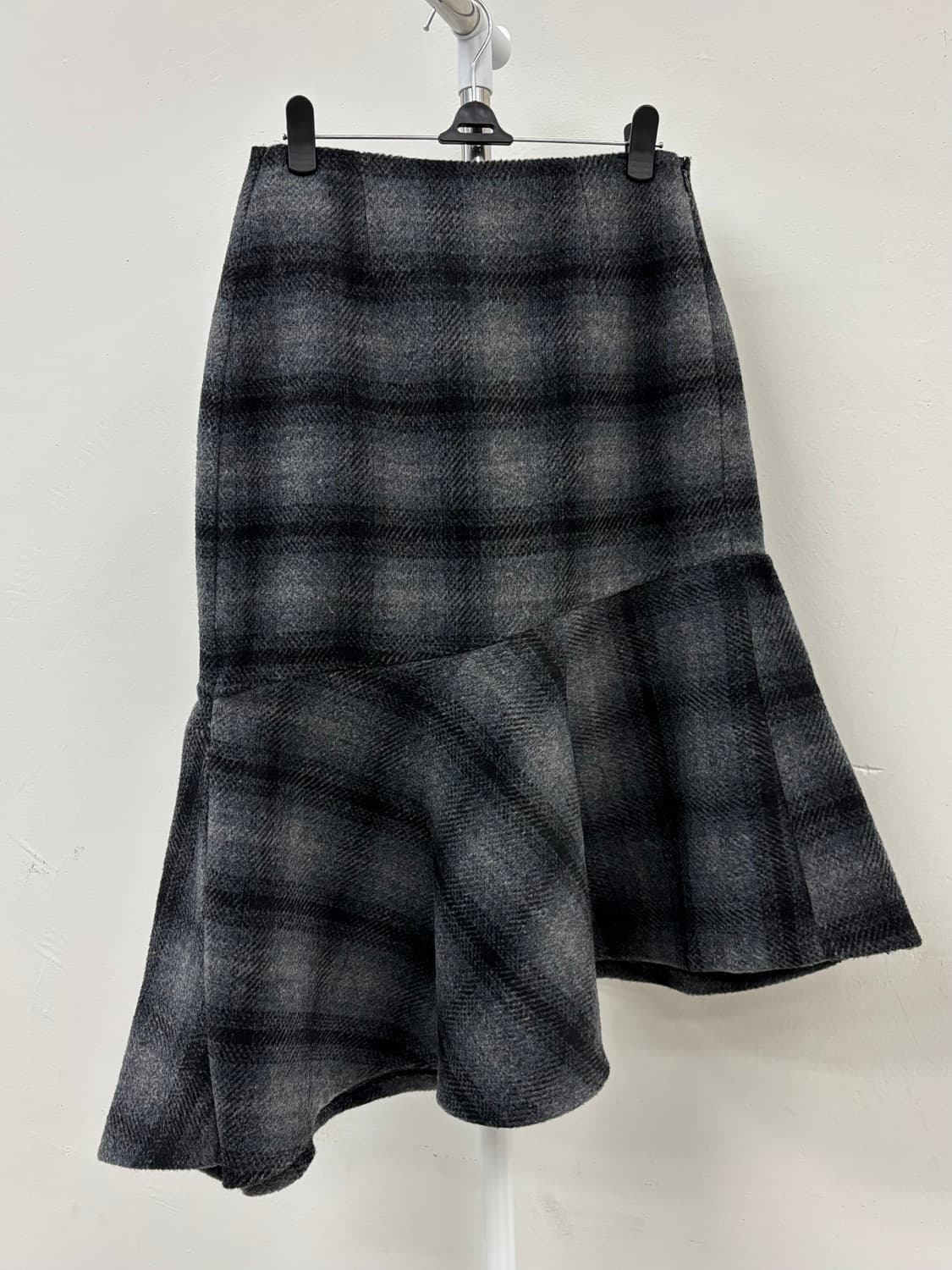빈티지 차콜 체크 스커트 상품이미지3