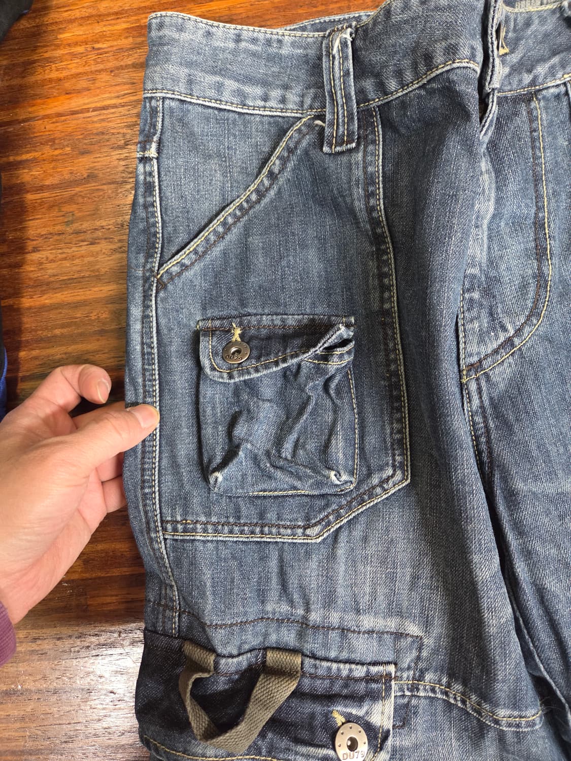 빈티지 du79 멀티포켓 카고 데님팬츠 32 상품이미지6