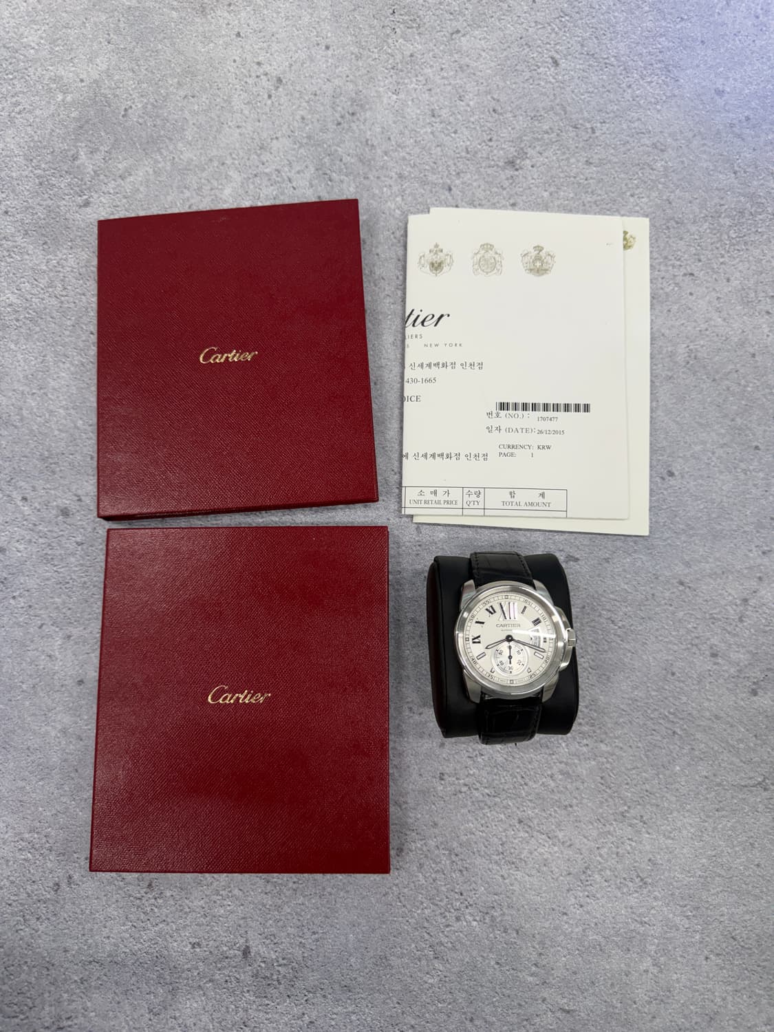 까르띠에 칼리브 드 3389 시계 판매합니다. 상품이미지6