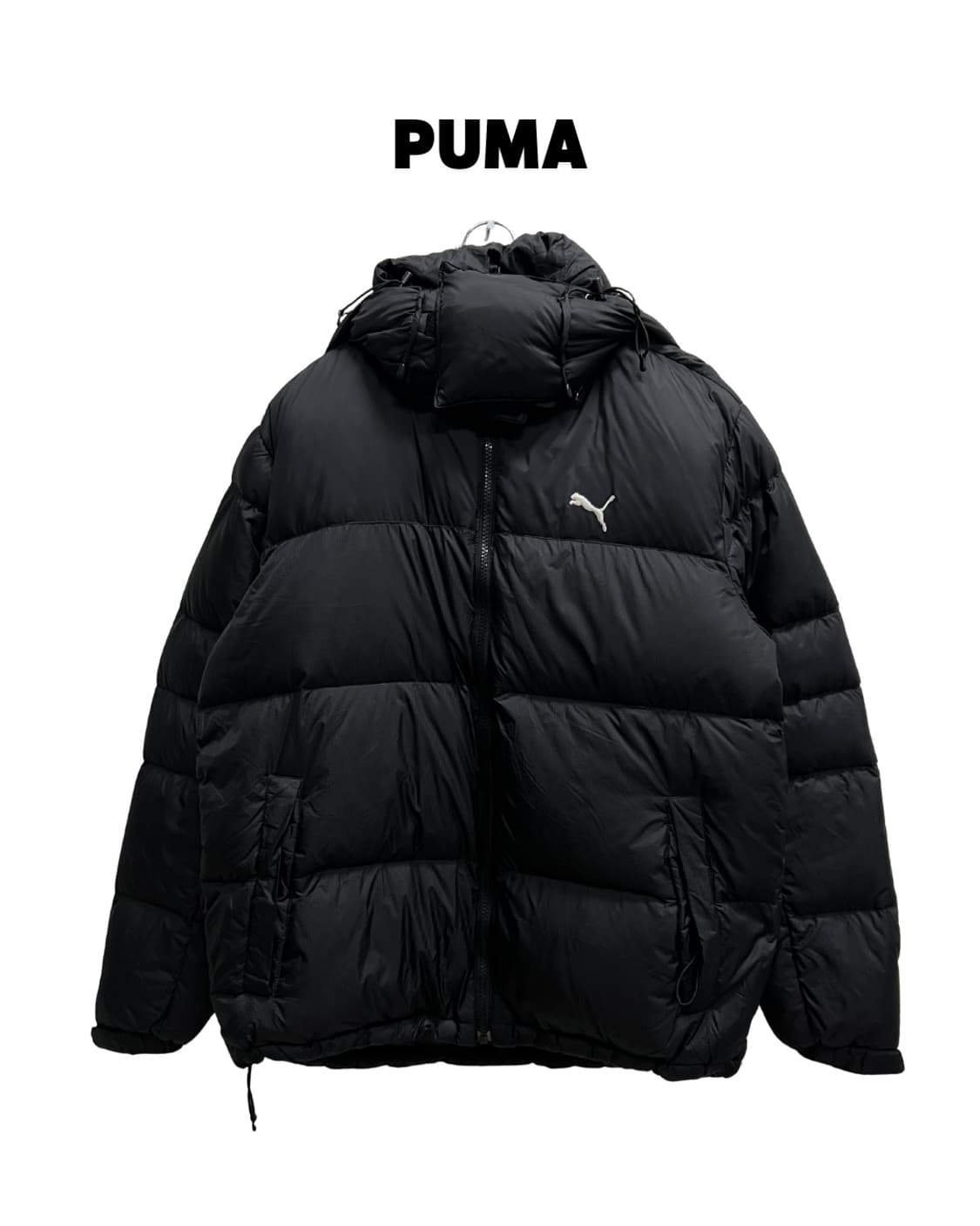 푸마 자수로고 덕다운 푸퍼 패딩 블랙 상품이미지1