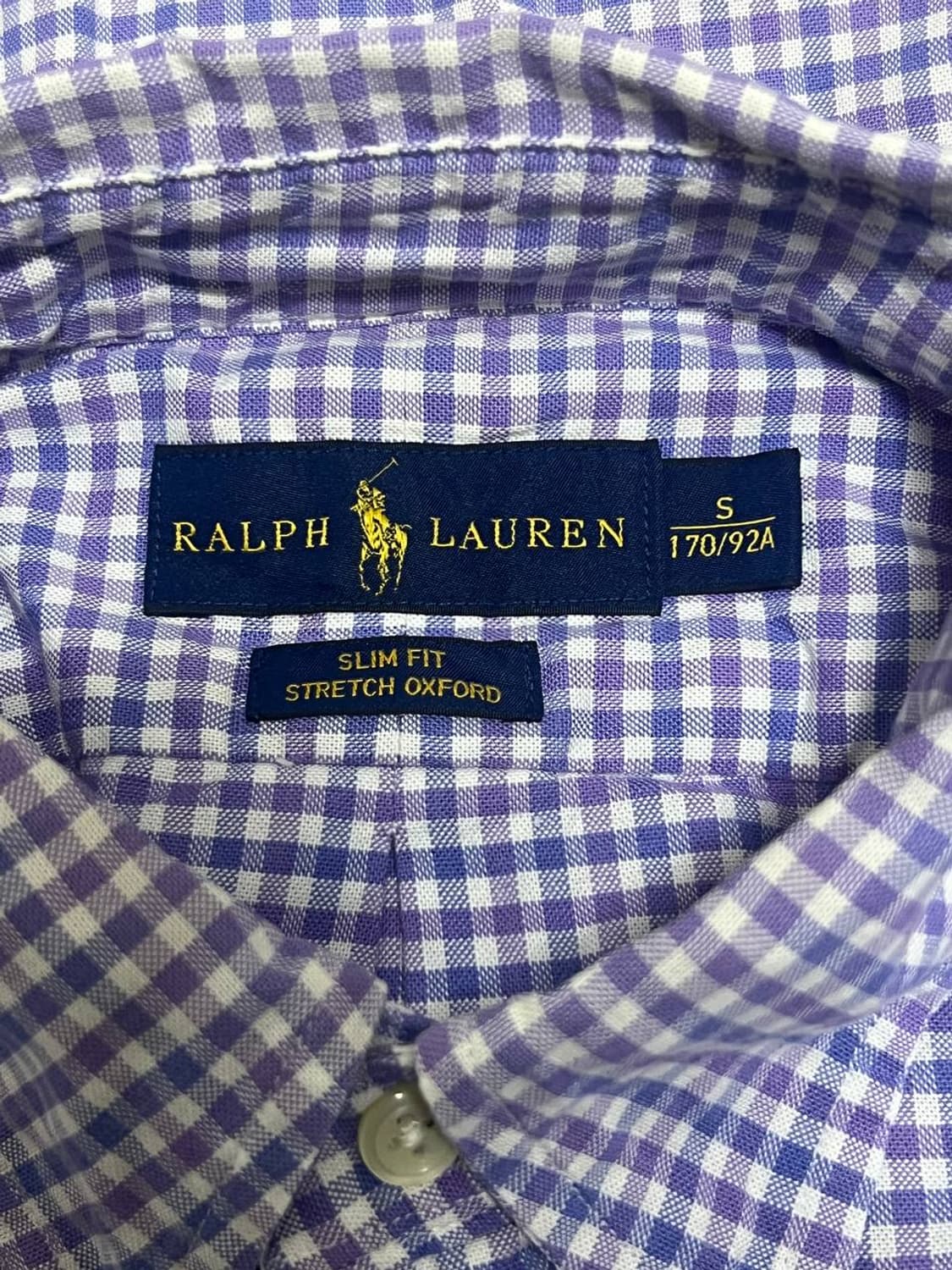 Polo 폴로 랄프로렌 블루 퍼플 깅엄 셔츠 상품이미지2