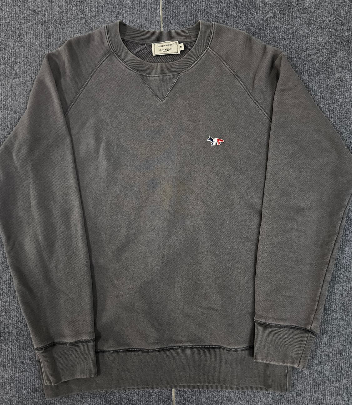 메종키츠네 폭스 헤드 패치 맨투맨 급처 상품이미지1