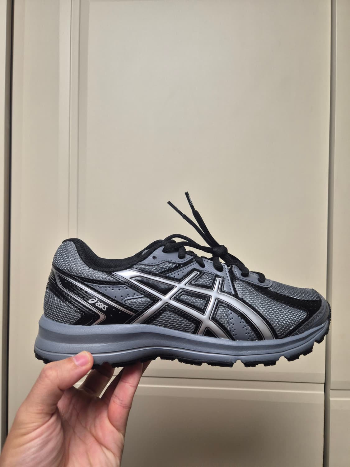 [새상품/240] 아식스 조그 100 S 스틸 그레이 - 2E 와이드 상품이미지1