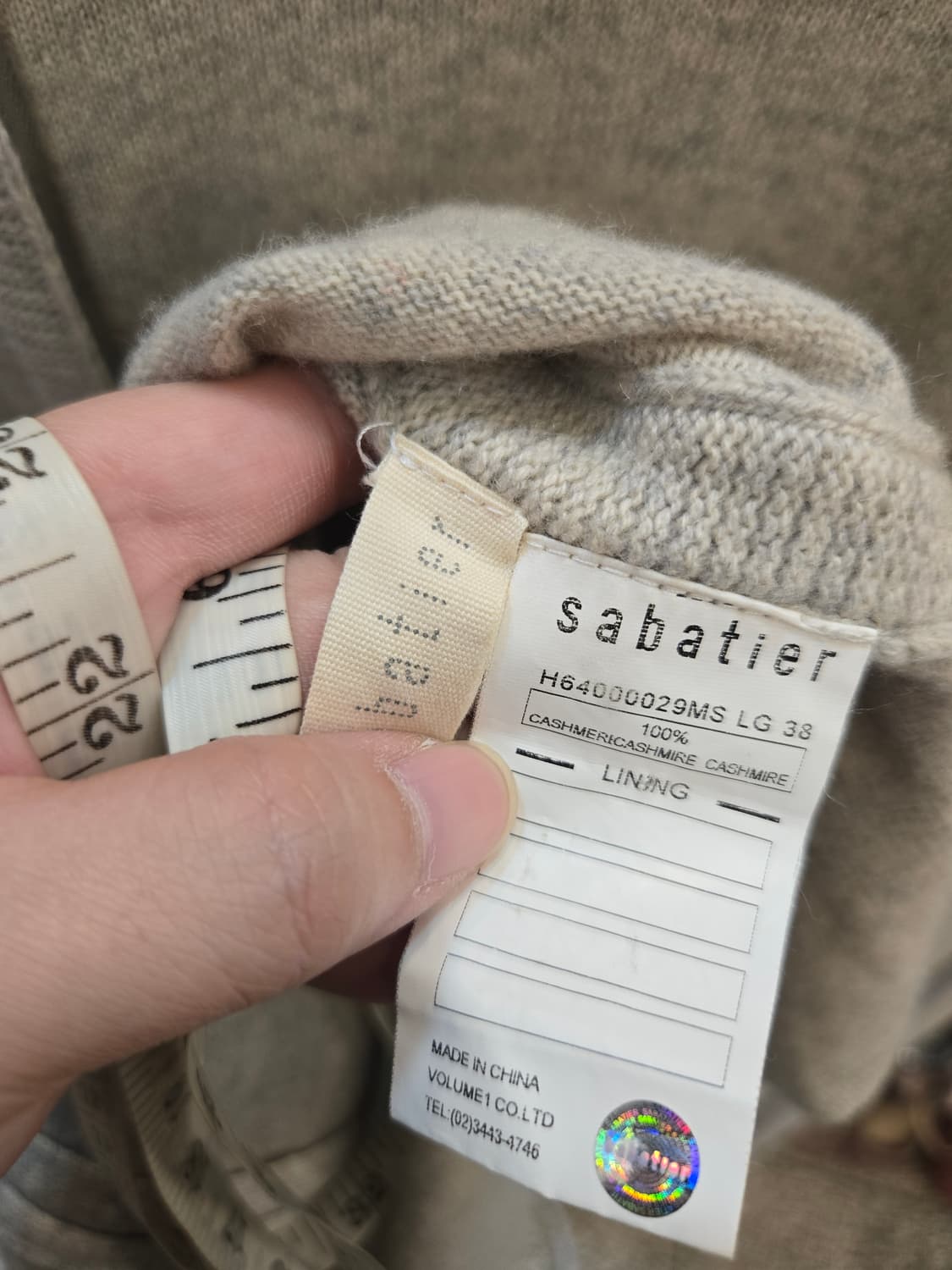 [쿨거환영]사바티에 캐시미어 100% 롱 집업 가디건 상품이미지7