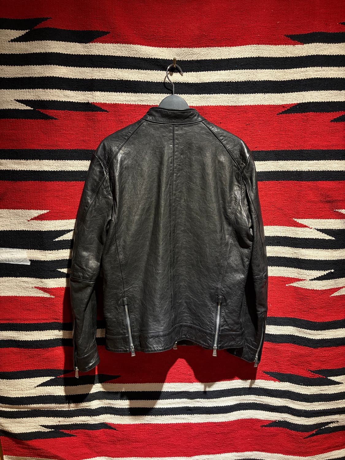 Single sheep skin biker jacket / 양가죽 바이커 상품이미지3
