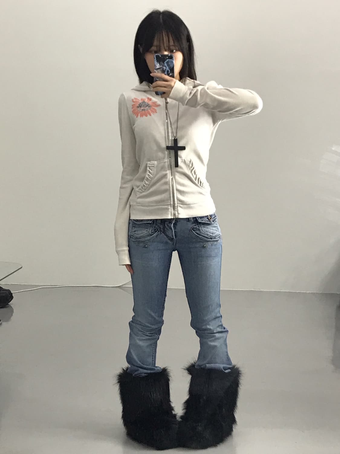  Juicy Couture Y2k Graphic Velour Hoodie 상품이미지4