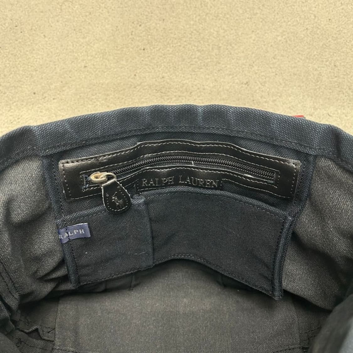 폴로랄프로렌 블랙 캔버스 빅포니 도트백 상품이미지6