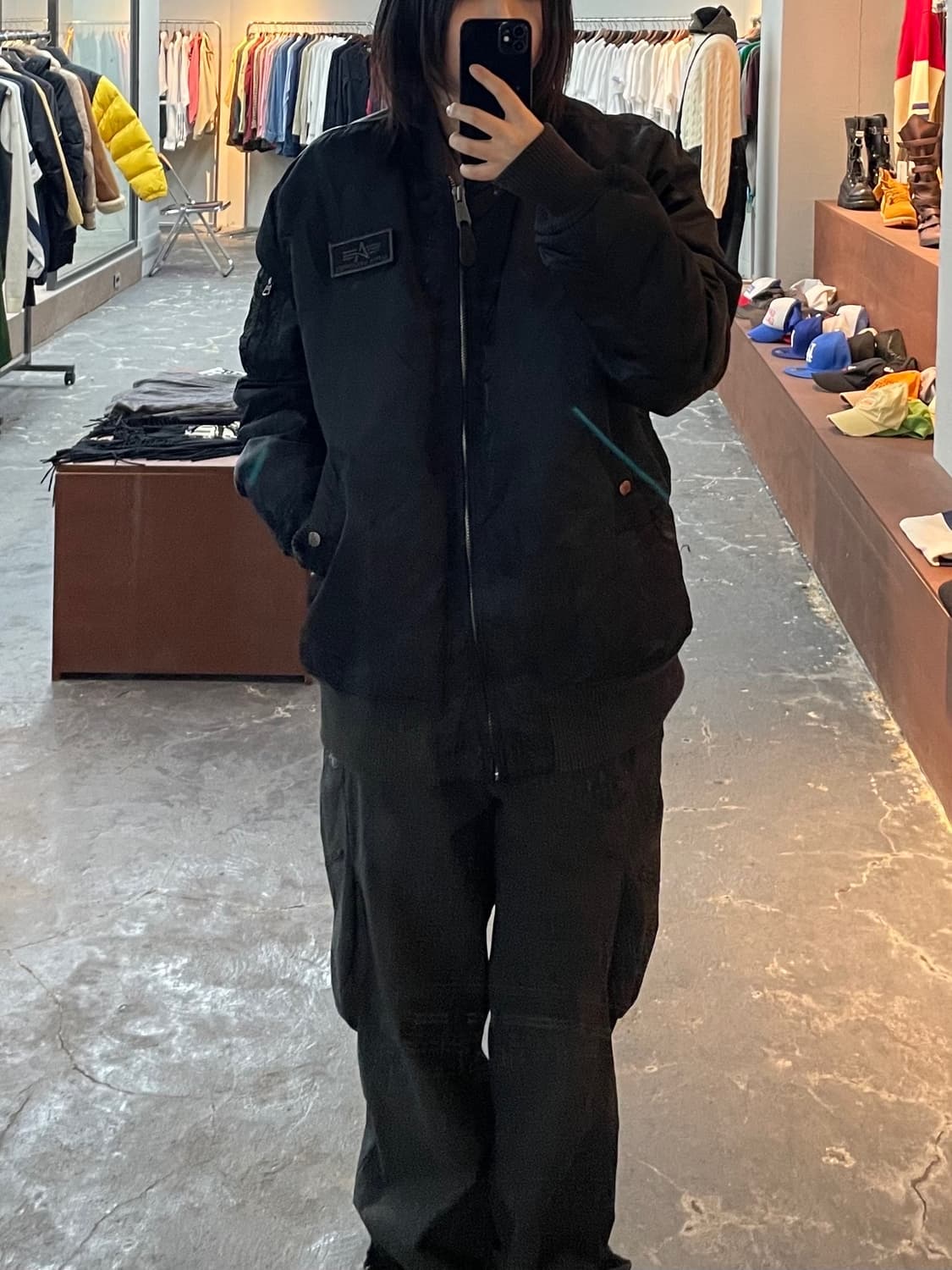 알파 인더스트리 MA-1 블랙 항공 자켓 H979 상품이미지1