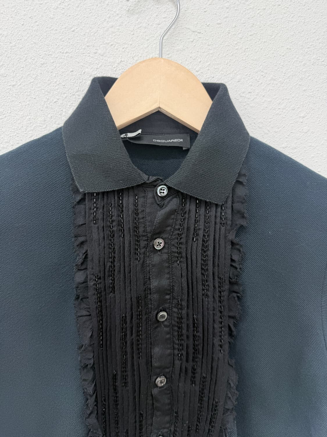 빈티지 Dsquared2 블랙 프릴 비즈 블라우스 상품이미지4