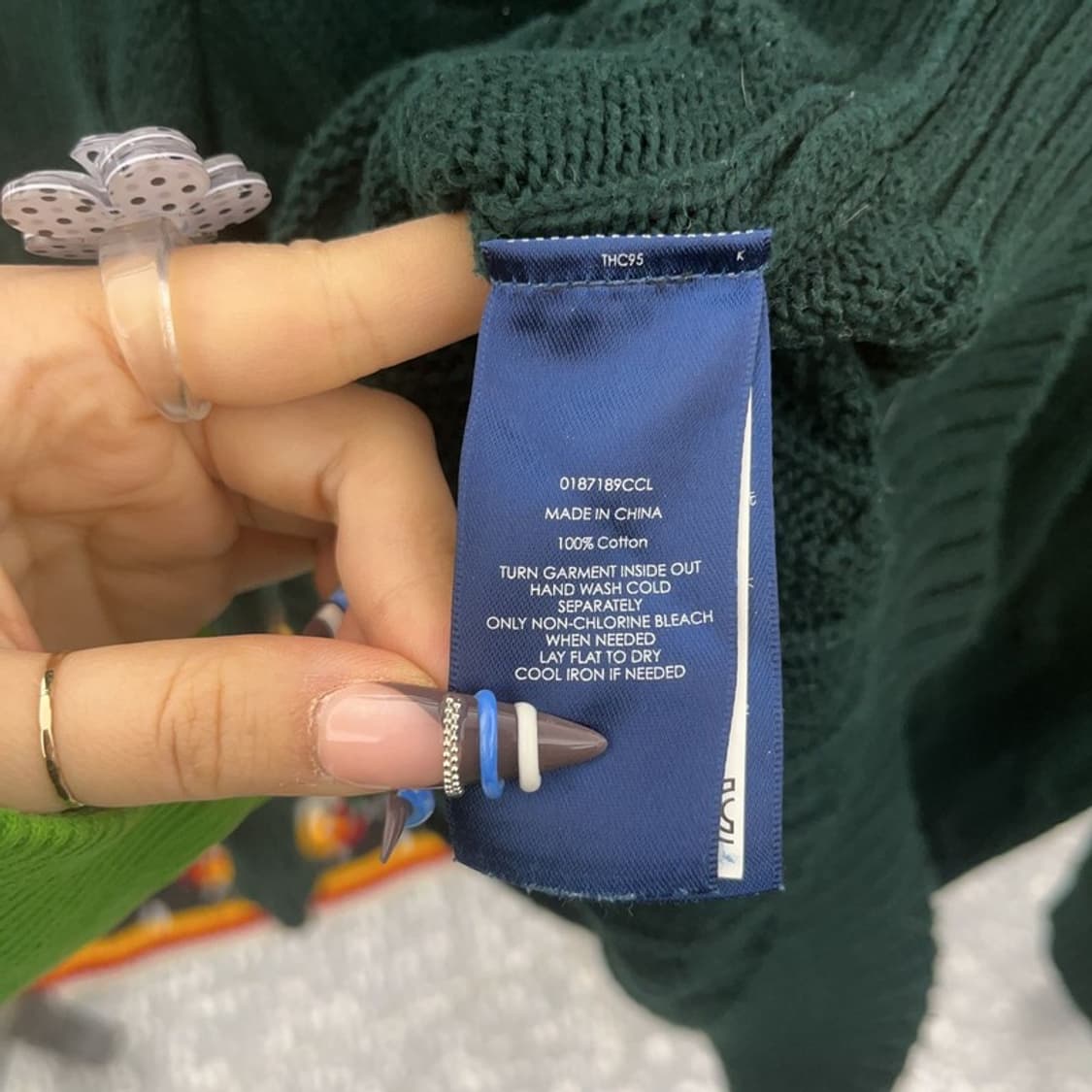 폴로 랄프로렌 홀리데이 딥그린 꽈배기 니트 M C07878 상품이미지6