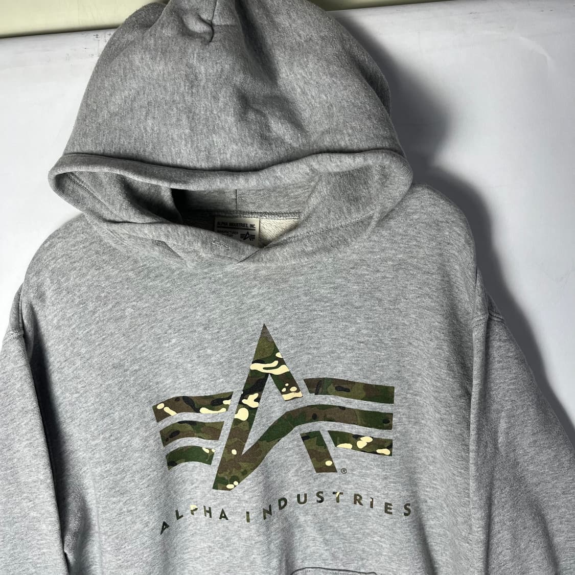 [ALPHA INDUSTRIES] 알파 인더스트리 카모 로고 후드 상품이미지3