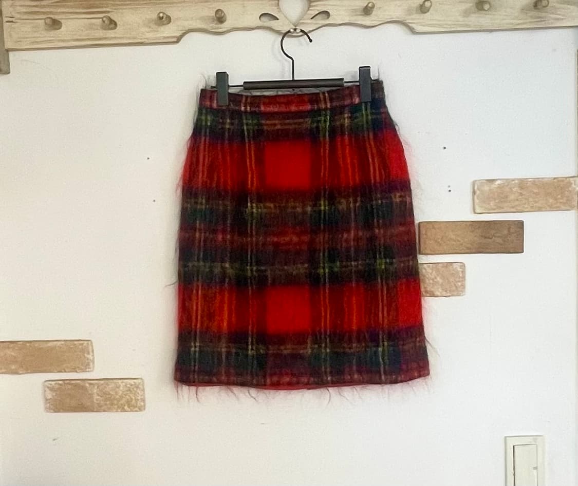 모헤어 타탄 스커트 상품이미지1