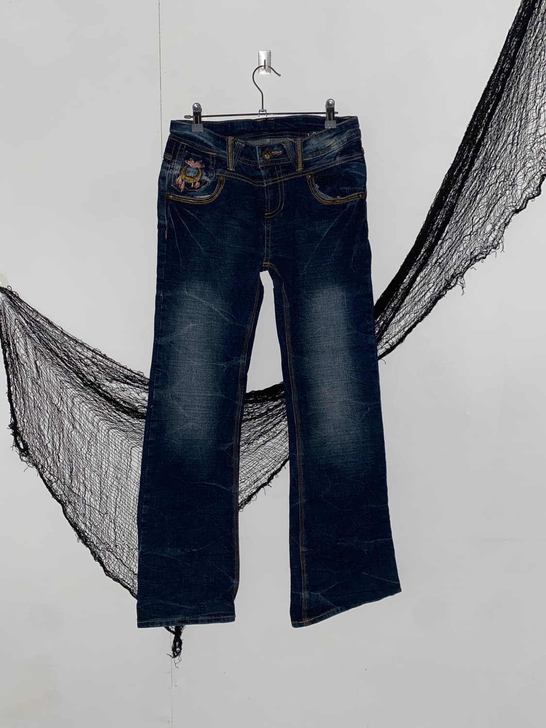 ꒰ঌ 이글 자수 패치워크 데님 팬츠 ໒꒱ 상품이미지2