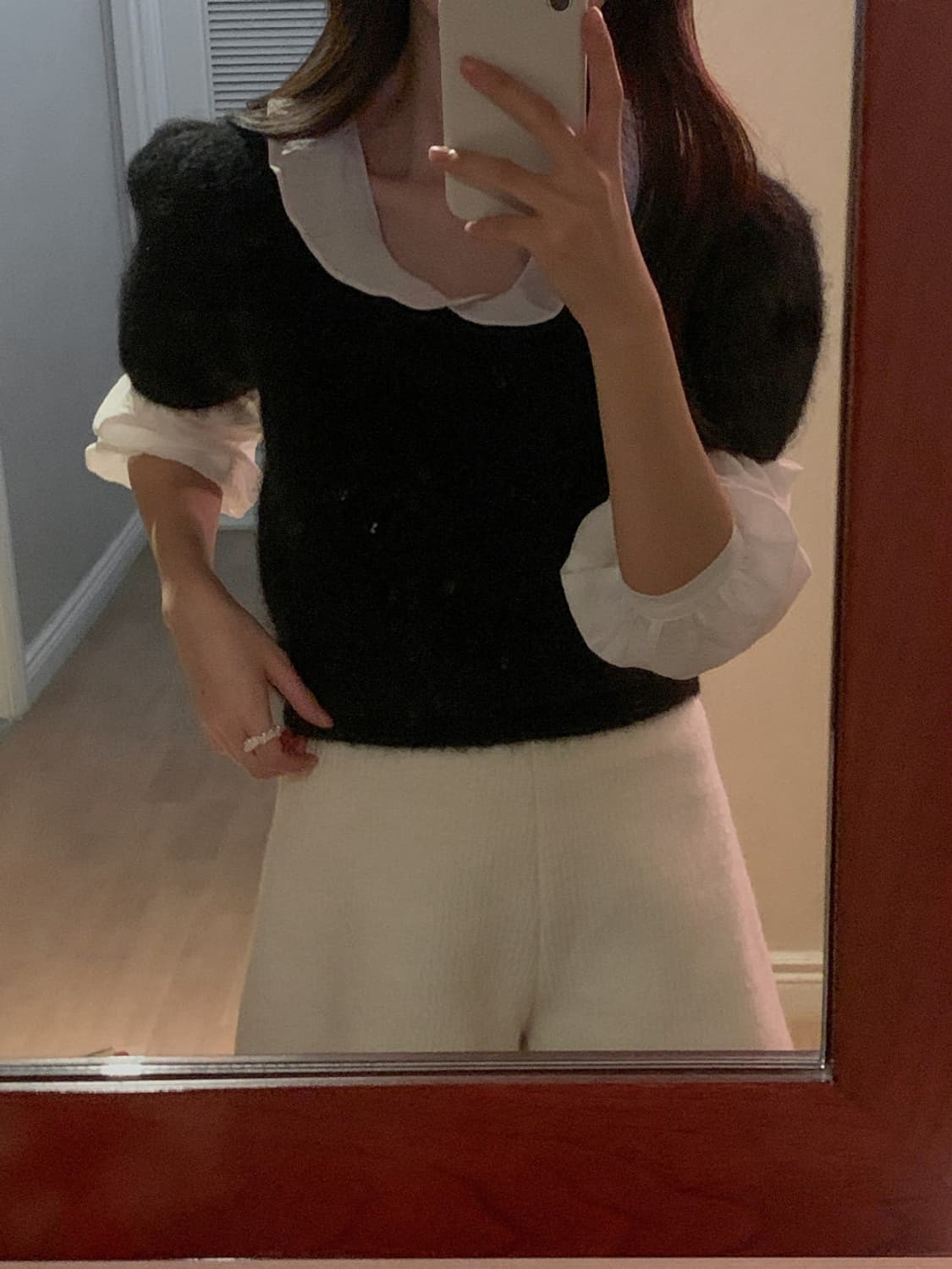 미엘 miel 르주 블라우스 아이보리색상 상품이미지6