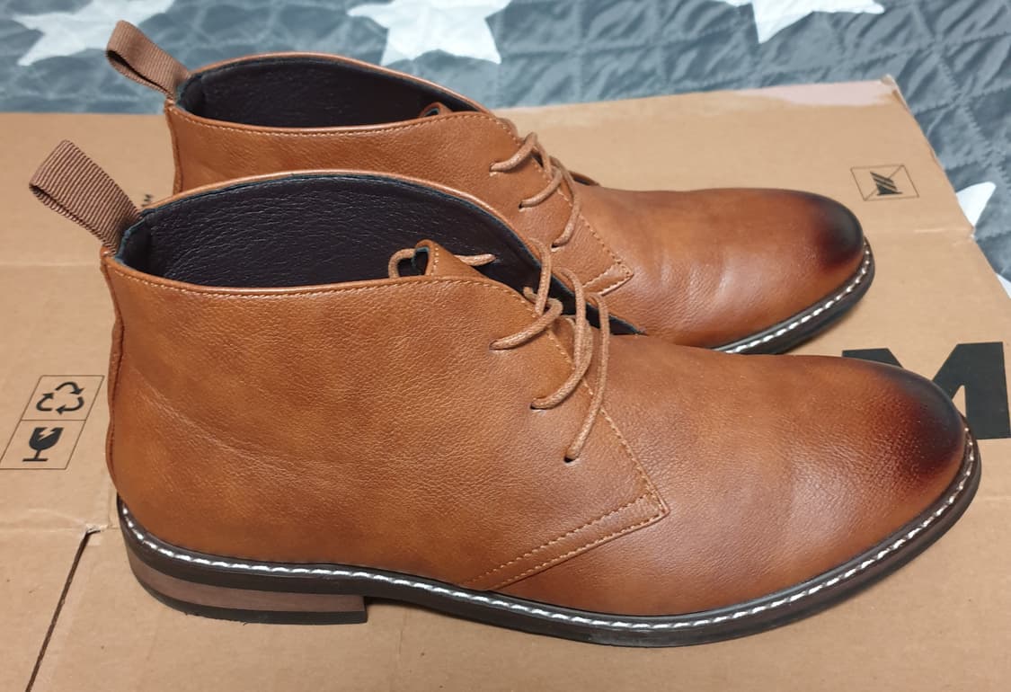 (보세) 빈티지에이징 가죽 처카부츠 브라운 (270) 상품이미지1