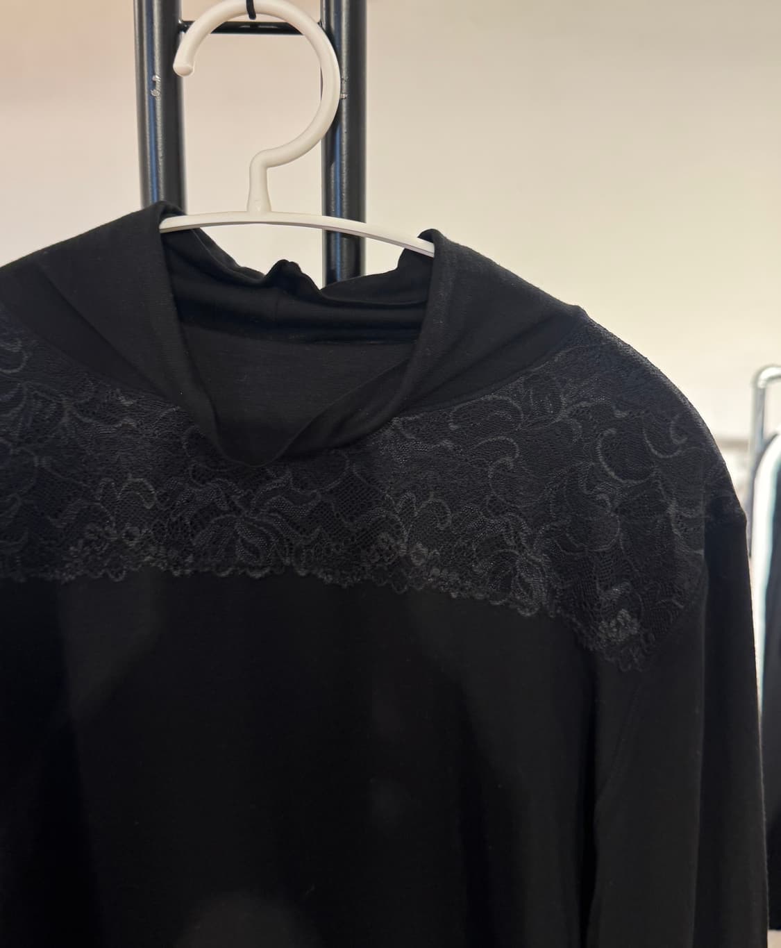 빈티지 레이스 디테일 하이넥 탑 상품이미지7