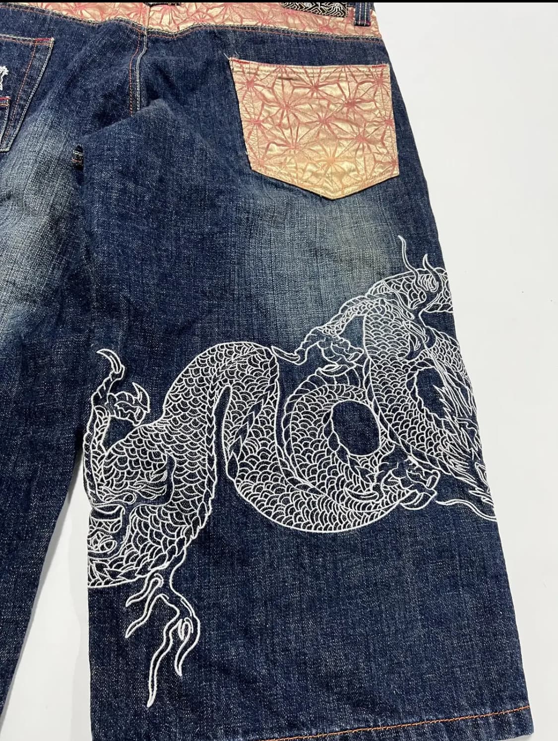 INFINIT 인피니티 용자수 오리엔탈 하프 데님팬츠 상품이미지2