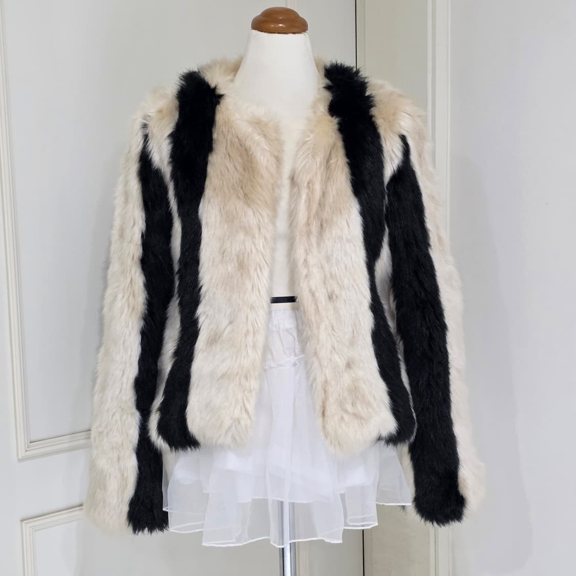 일본빈티지)Avan Lily 대장 오네갸루st 보헤미안페이크퍼 모피 자켓 상품이미지2