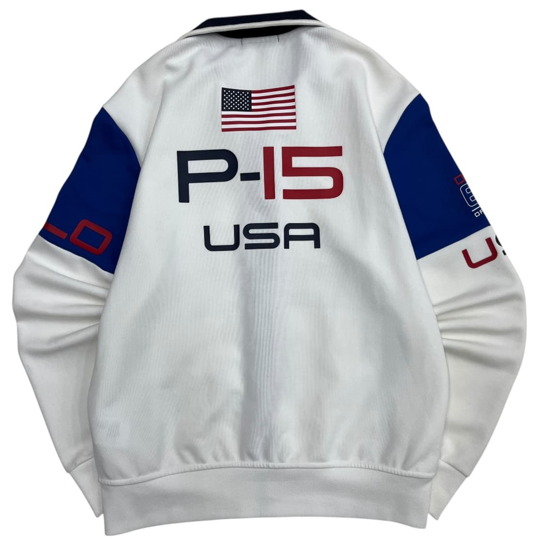 폴로 랄프로렌 usa 멀티컬러 배색 화이트 집업 M 상품이미지4