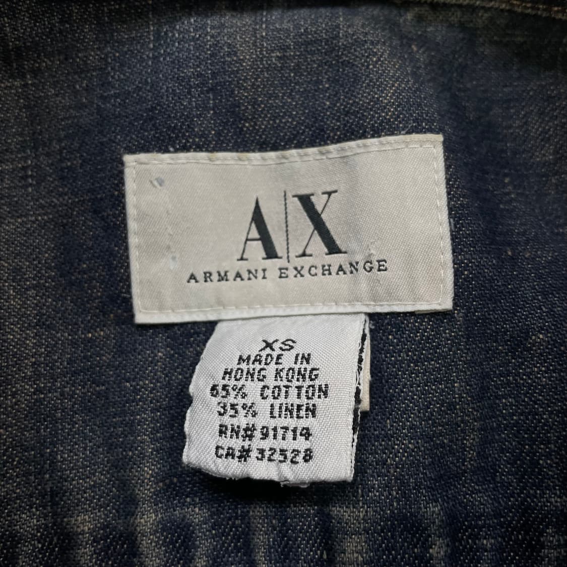 알마니 익스체인지 워시드 데님 자켓 상품이미지4