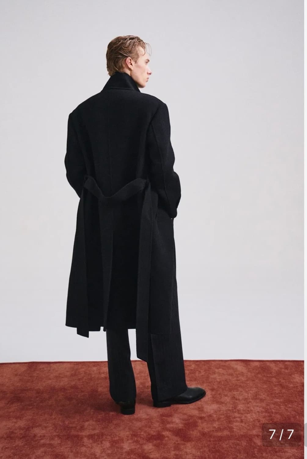 (Peq)BELTED TWILL WOOL  COAT  상품이미지7