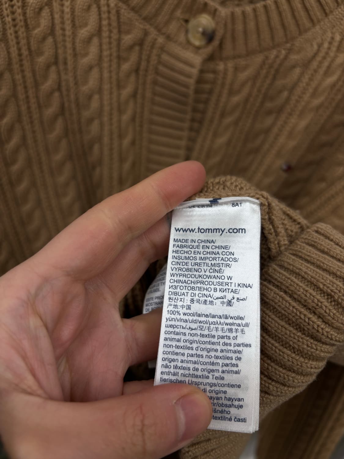 타미힐피거 여성 꽈배기 가디건 상품이미지6