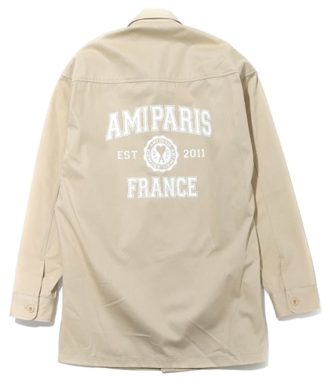 [새제품]XL 아미 파리 백로고 오버셔츠 베이지 오버핏 자켓 AMI 하트 상품이미지1