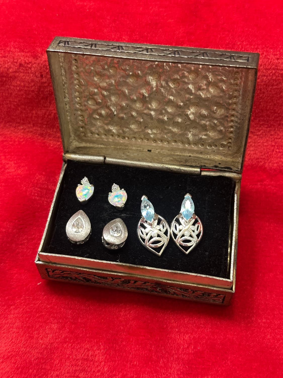 Vintage water drop 925silver earring 상품이미지5