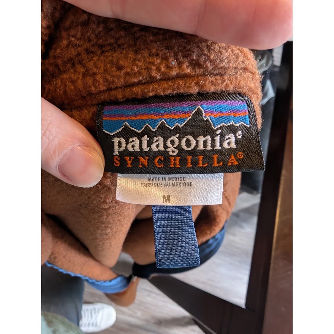14FW 파타고니아 신칠라 스냅-T 브라운/네이비 멕시코 상품이미지3